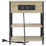 Bedside Cabinet with Shelf 2 pcs Sonoma Oak 41 x 31 x 51 cm 859518