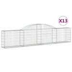 Arched Gabion Baskets 13 pcs 300x30x60/80 cm Galvanised Iron 3146496
