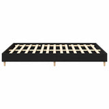 Bed Frame Black Oak 203 x 153 x 25 cm Engineered Wood 3329281