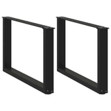 Coffee Table Legs U-Shaped 2 pcs Black 60x cm Steel 4013160