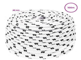 Multipurpose Utility Rope 8 mm 100 m White Polyester 3473459