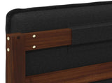 Bed Frame with Upholstered Headboard Dark Brown and Black 903930