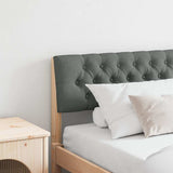 Upholstered Headboard Dark Grey 200 cm Solid Pine Wood 879155