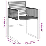 Garden Dining Set 9 pcs Black Poly Rattan 3379329