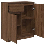 Sideboard with Drawer Brown Oak 71x35x84 cm Engineered Wood 861595