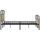 Metal Bed Frame without Mattress Sonoma Oak 160x200 cm 3318651