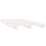 Bed Frame without Mattress White 75x190 cm Small Single Solid Wood Pine 3120158
