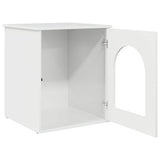 Cat House Gloss White 53 x 52 x 62 cm Engineered Wood 8000711