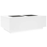 Coffee Table with Infinity LED White 116x69x40 cm 3284056