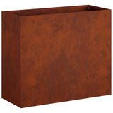 Garden Planter 2 pcs Rusty 50 x 20 x 40 cm Weathering Steel 8005455