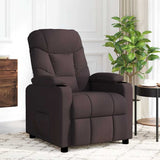 Massage Chair Dark Brown Fabric 339097