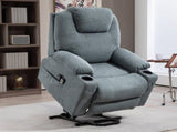 Power Lift Recliner Chair with Pocket Spring, Electric Lift Chair with Wide Backrest, Grey T3398P530765