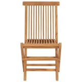 Garden Chair Set of 2 Warm Brown Sanded teak hardwood Compact 41993