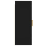 ZNTS Wall Cabinet Black 34.5x34x90 cm Engineered Wood 812430