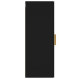 ZNTS Wall Cabinet Black 34.5x34x90 cm Engineered Wood 812430