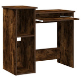 Desk with Shelves Smoked Oak 84x40x78 cm Engineered Wood 860449