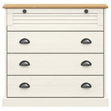 Highboard "VIGO" White 80x40x176 cm Solid Wood Pine 3200584