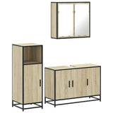3 Piece Bathroom Furniture Set Sonoma Oak Engineered Wood 3300951