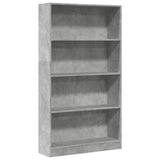 Bookcase Concrete Grey 80x24x143 cm Engineered Wood 857847