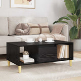 Coffee Table Black Oak 90 x 50 x 26.5 cm Engineered Wood 881167