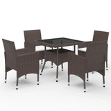 Garden Dining Set Brown, Cream White 3095913