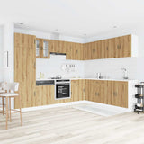 14 Piece Kitchen Cabinet Set Porto Artisan Oak Engineered Wood 3315000