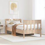 Bed Frame without Mattress 75x190 cm Small Single Solid Wood Pine 3307029