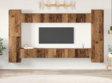 TV Cabinet Set Wall-mounted 10 pcs Old Wood 30.5 x 30 x 90 cm 3393228