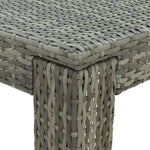 Garden Bar Table Grey 60.5x60.5x110.5 cm Poly Rattan 45872