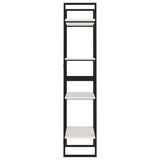 4-Tier Book Cabinet White 60x30x140 cm Solid Pine Wood 806443