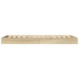 Floor Bed Frame Sonoma Oak 80 x 200 cm Engineered Wood 8009076