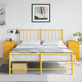 Bedside Cabinets 2 pcs Mustard Yellow 34.5x39x62 cm Steel 841782