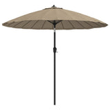 Garden Parasol with Aluminium Pole 270 cm Taupe 47307