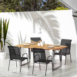 Garden Chairs 4 pcs Steel and Textilene Black 316818