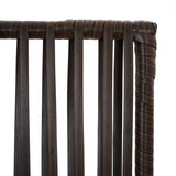 Room Divider 4 Panels Grey Poly Rattan 365394