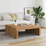 ZNTS Coffee Table Artisan Oak 100x100x35 cm Engineered Wood 856685