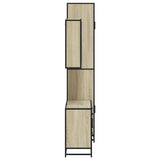 3 Piece Bathroom Furniture Set Sonoma Oak Engineered Wood 3301081