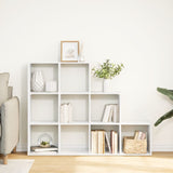 Room Divider Bookcase 3-Tier White 137,5x29x103,5 cm Engineered Wood 857976
