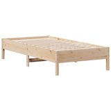 Bed Frame without Mattress 75x190 cm Small Single Solid Wood Pine 842730