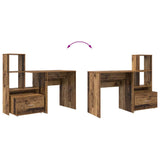 Desk with Drawer Old Wood 131.5 x 50 x 106.5 cm Engineered Wood 3337271