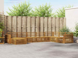 Outdoor Sofa Set 8 pcs Natural Solid Acacia Wood 3375294