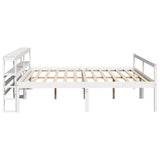 Senior Bed with Headboard without Mattress White 200x200 cm 3305874
