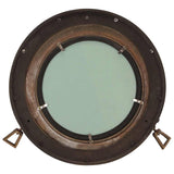 Porthole Mirror Wall Hanging 38 cm Aluminium and Glass 357853