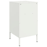 ZNTS Bedside Cabinet White 36x39x68 cm Steel 843076