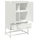 Highboard White 68x39x111.5 cm Steel 846613