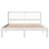 Bed Frame with Headboard without Mattress White 150x200 cm King Size 3306791