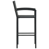 Bar Stools 2 pcs Black Poly Rattan 362581
