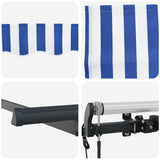 Retractable Awning Blue and White 400 x 200 cm 3329780
