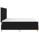 Box Spring Bed with Headboard Black 200 x 200 cm Fabric 3339646