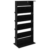 Magazine Rack Black Oak 70 x 41 x 156 cm Engineered Wood 899520